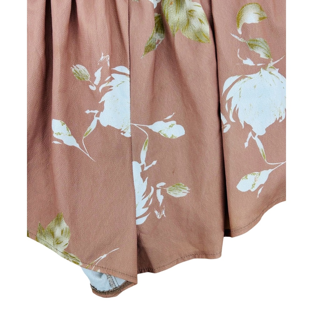 B.Original by Shoe Fly Floral Off The Shoulder Romper Brown Medium - Picture 6 of 8